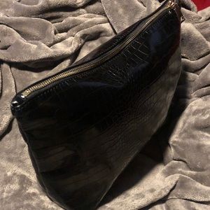 AQUA Faux Crocodile Large Pouch